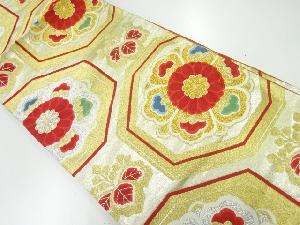 アンティーク　花蜀江文織出し袋帯（着用可）